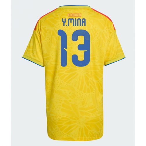 Billige Fotballdrakt Colombia Yerry Mina #13 Replika Hjemmedrakt Dame VM 2026 Kortermet Billige Fotballdrakt Colombia Yerry Mina #13 Replika Hjemmedrakt Dame VM 2026 Kortermet